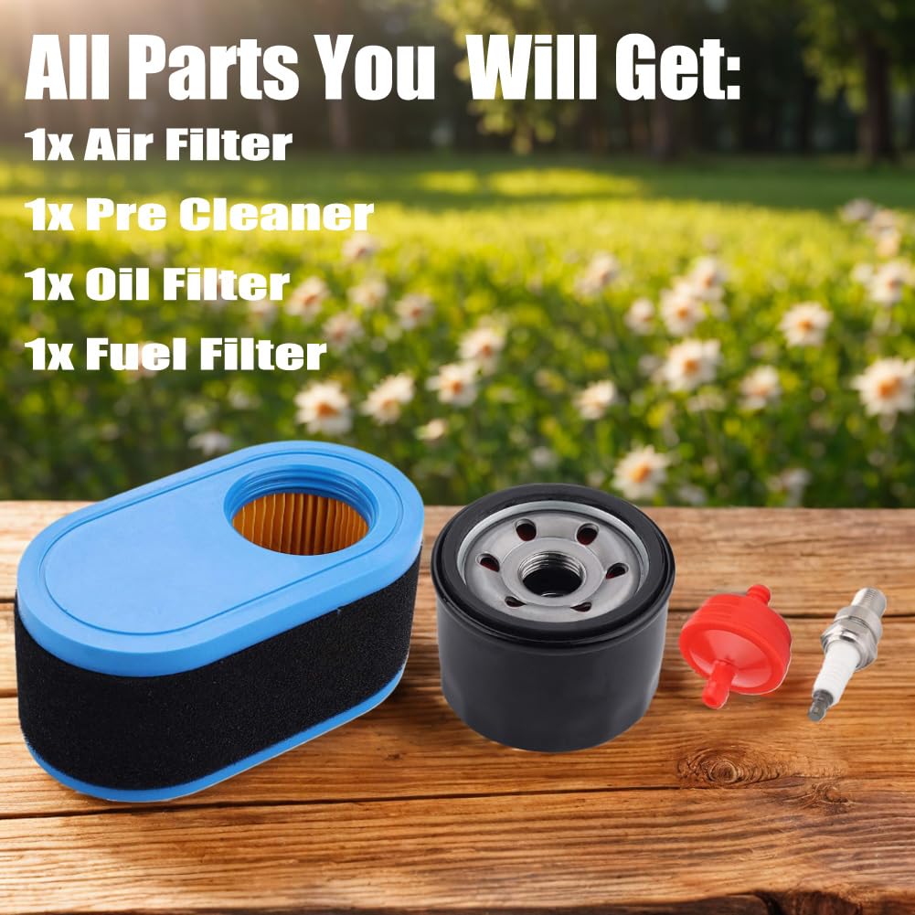 Dylawnio 951-12260 937-05065 Air Filter for Craftsman MTD 420 CC Powermore Engine T1000 T1200 R1000 CC760ES LT4200 LT3800 4P90MUD 4P90HUB Troy-Billt TB30R Lawn Mower with 951-12690 Oil Filter