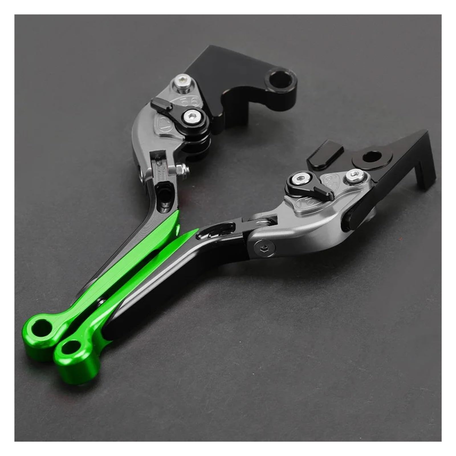 Mamxvkvzeu E Motorbik Brak Clutch Handl Levers Brak Clutch Lever Handl Levers Xtendabl Adjustabl For Ninja 500 Z500 2024-2026(E)