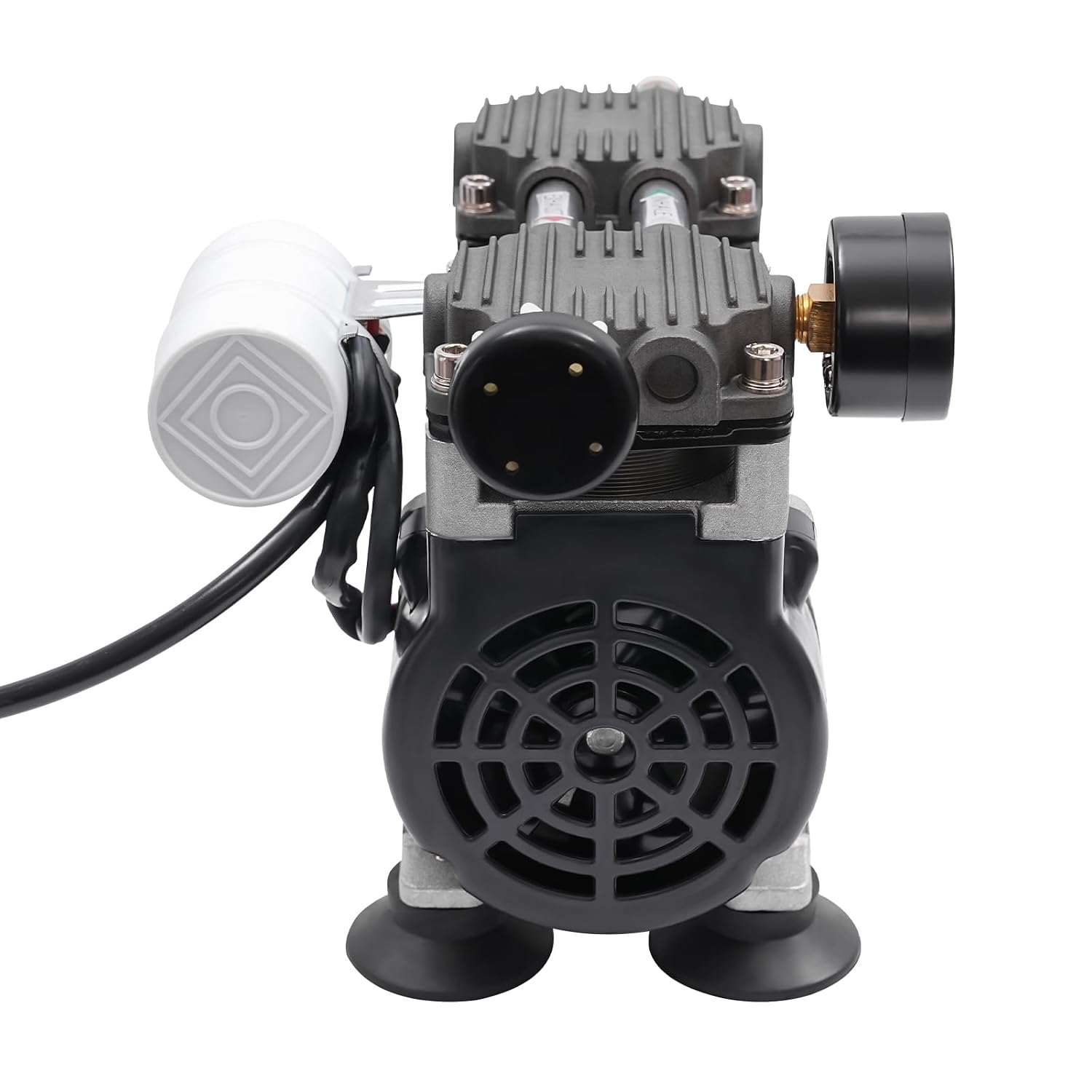 110V Oilless Diaphragm Vacuum Pump, 1/5 HP Power 50L/min Air Flow 1450 RPM Vacuum Suction Pump for Packaging Handicrafts