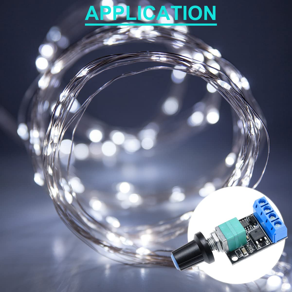 2PCS Mini modulo regolatore di velocità PWM DC Motor Governor 5V-16V 12V Interruttore di controllo della velocità 10A Funzione interruttore Dimmer LED con cavo 24AWG