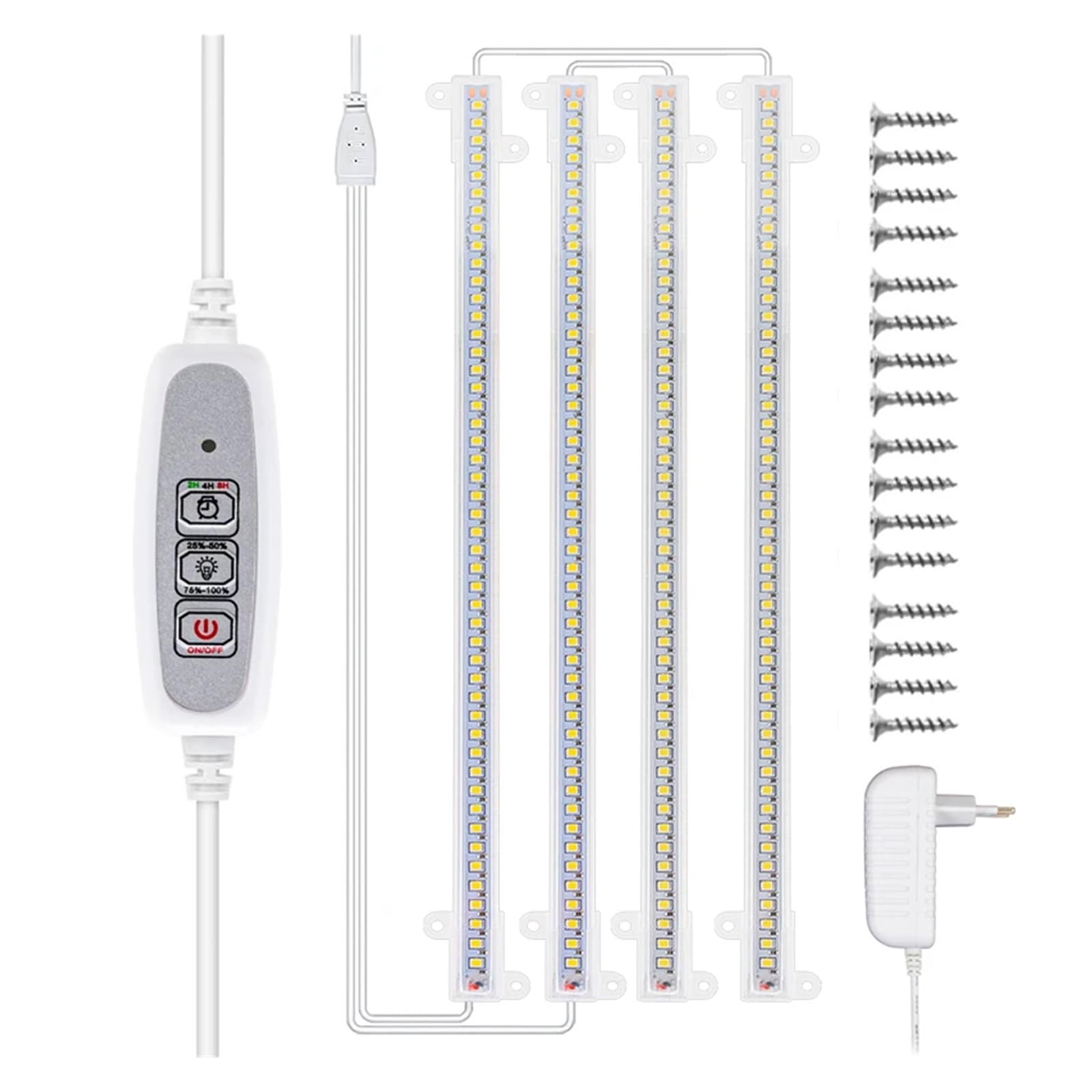 Lámpara de cultivo, Luz Led de cultivo for interiores, lámpara Phyto con temporizador USB for plantas, lámpara LED regulable, lámparas de cultivo hidropónico de espectro completo(Grow light 4IN1)