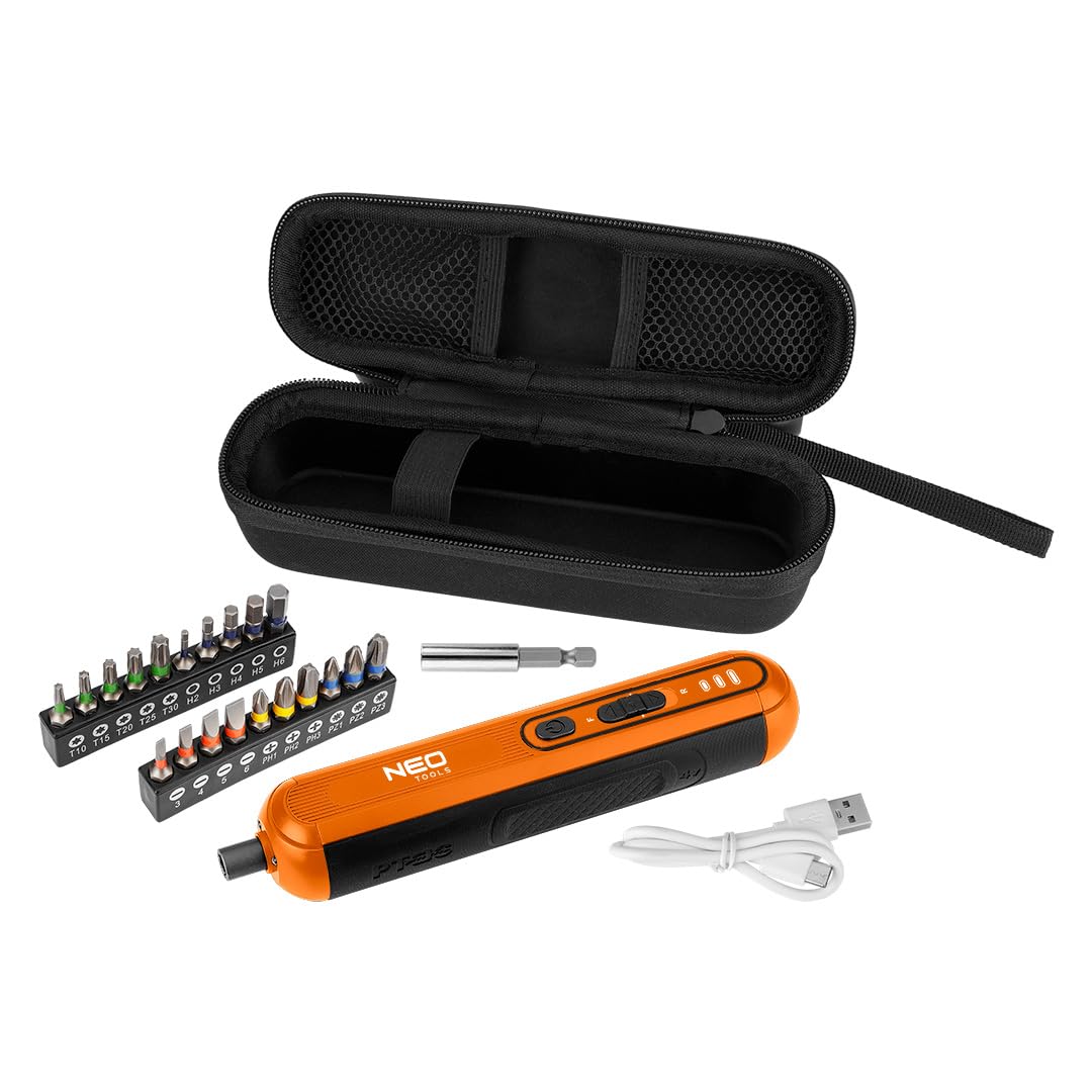 Visseuse sans fil NEO TOOLS pour visser sans effort dans les espaces sombres avec sa LED 4V