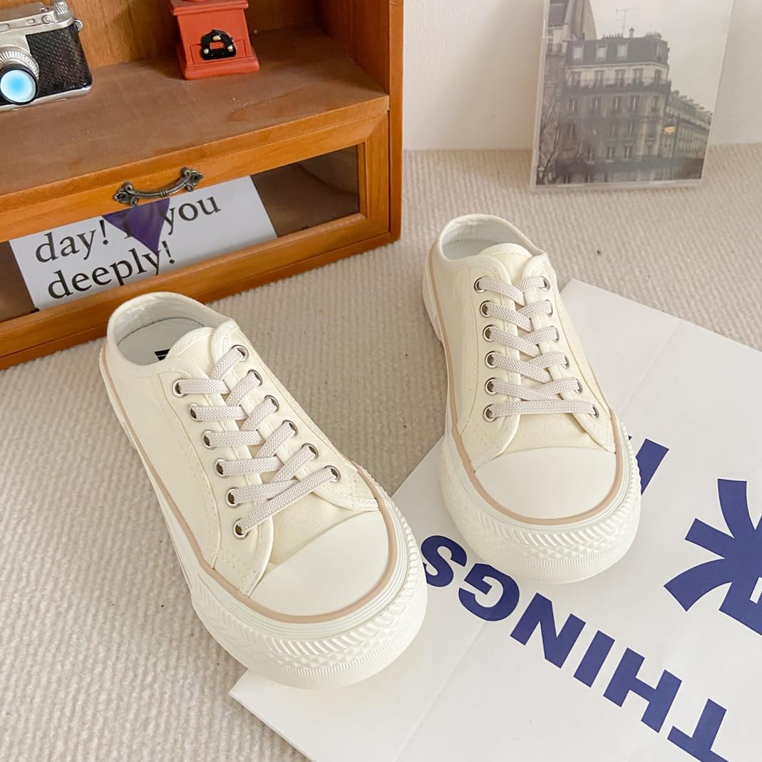 [チエチム] かかとなし スニーカー スリッポン レディース カジュアル かかとなしスニーカー キャンバス マルチカラー 厚底 サン