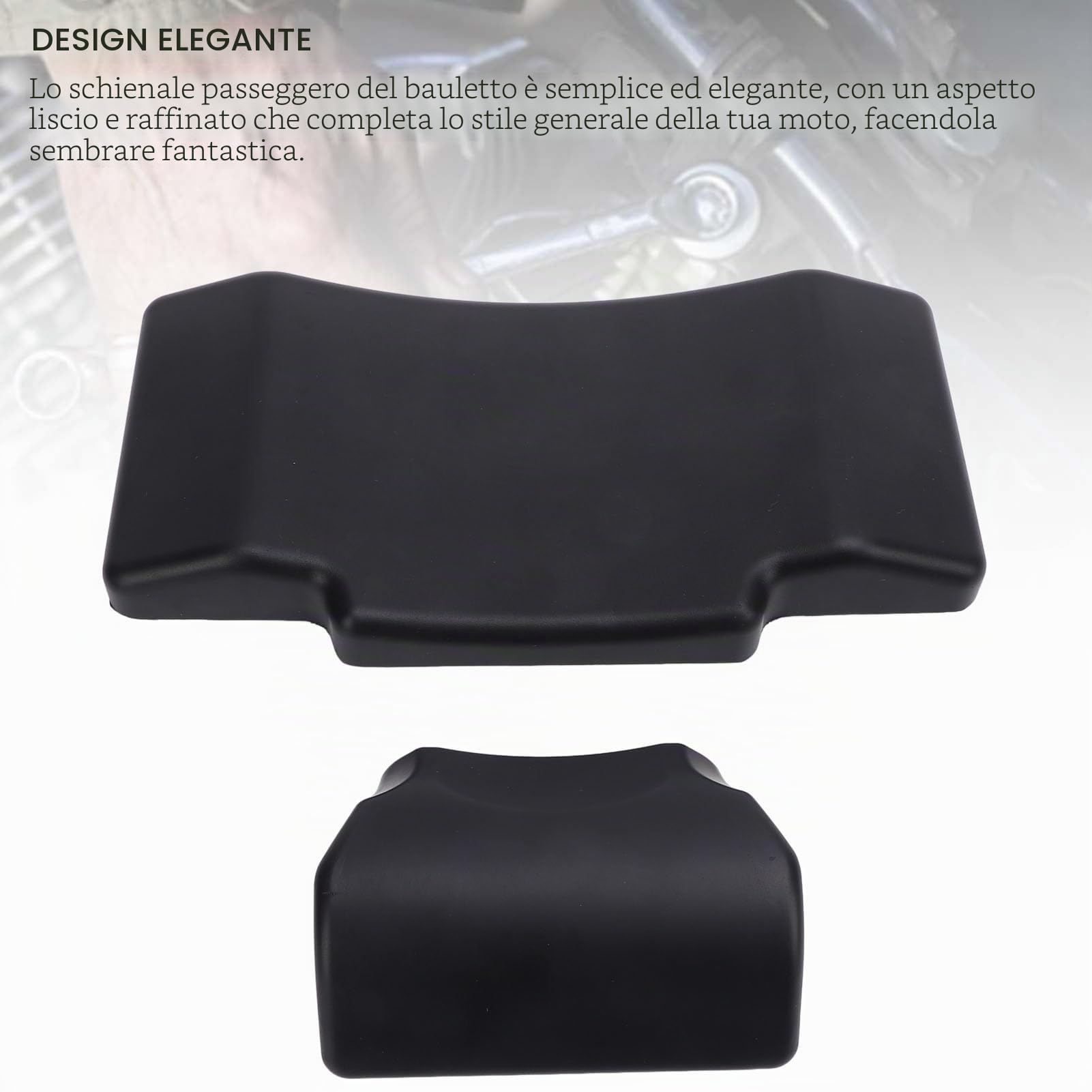 Cuscino per Bauletto Posteriore Moto, Schienale Universale in Pelle PU per Passeggero, Comodo per Bauletto Posteriore 36L o 45L