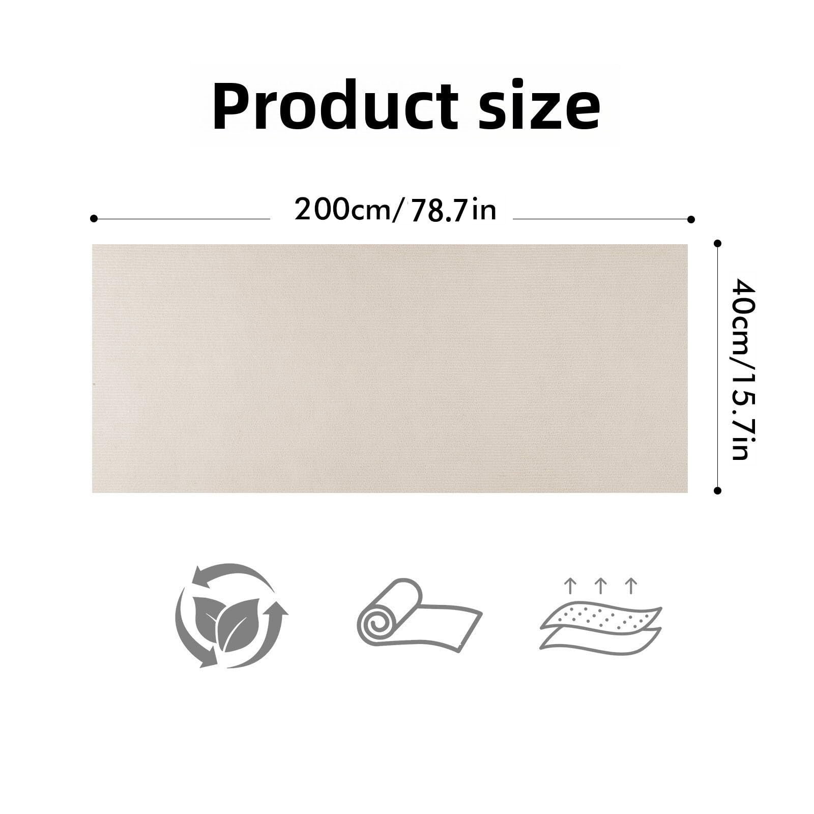 (beige, 40×200 cm, 3er-Pack) Küchenfußmatte,