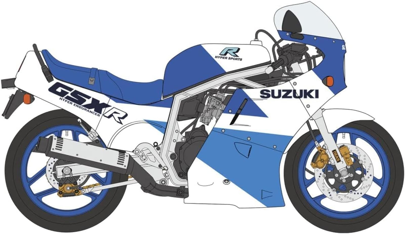 Amazon | ハセガワ 1/12 スズキ GSX-R750(H)(GR71G) ブルー/ホワイト 