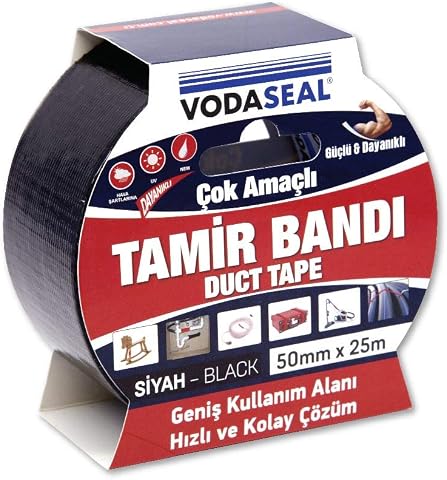 Vodaseal Çok Amaçlı Tamir Bandı, 50mmx25mt, Siyah