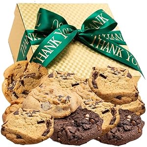 Fresh Baked Gourmet Cookie THANK YOU Gift Box by Carolina Cookie Company, Cookie Gifts, Handmade to Order, No Preservatives, Never Frozen, Shipped & Delivered, Assorted Cookies for Christmas, Birthdays, Gift-Giving, Corporate Gift, Fresh Cookie Delivery: 12 Count