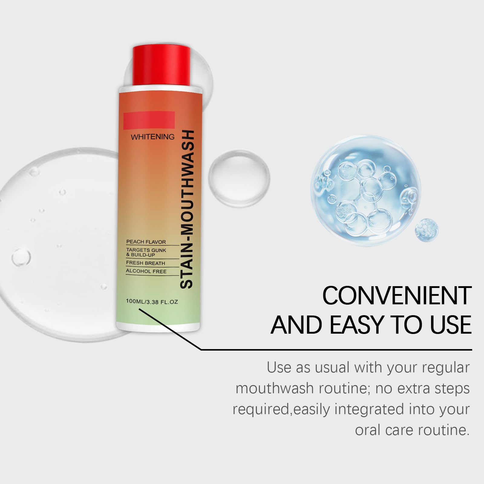 Freshens Breath Refreshing Dental Care Stain Coltivazione Sbiancante | Tooth Stain Removal Colour Corrector, White Clean Teet