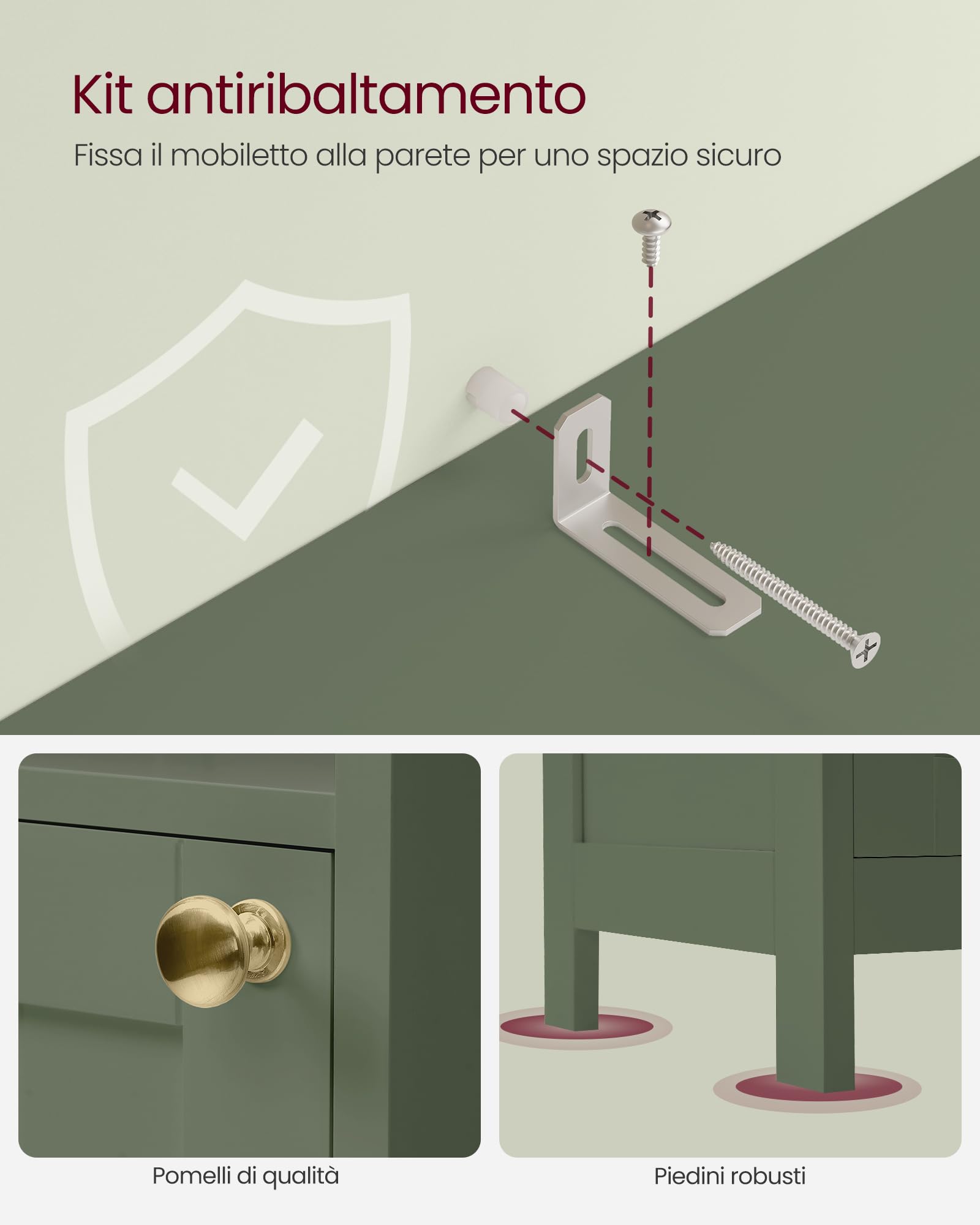 VASAGLE Mobile da Bagno con Luce, Mobiletto da Bagno Salvaspazio, Armadietto da Bagno a Colonna con Ripiani Regolabili, Largo 40 cm, per Piccoli Spazi, Moderno, Verde Foresta BBC766CH03