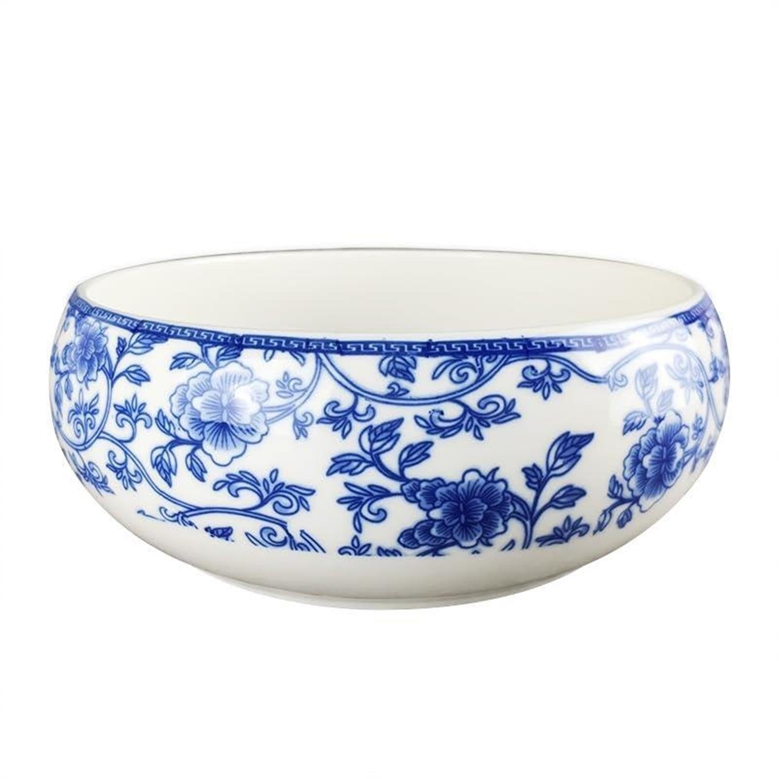 Plantadores de porcelana de jarrón azul y blanco, grandes dibujados