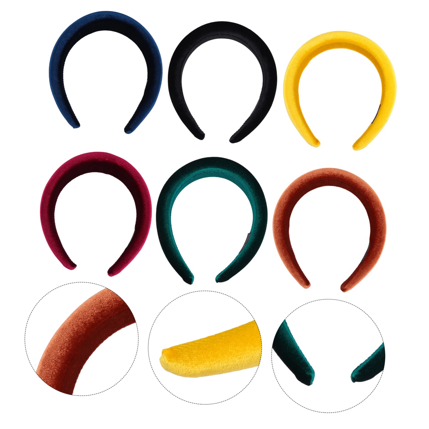 minkissy 2 Set Di Fasce Per Imbottite Per Donne Fasce in Fasce Spesse Accessori Per Da Ragazza 6 Pezzi * 2