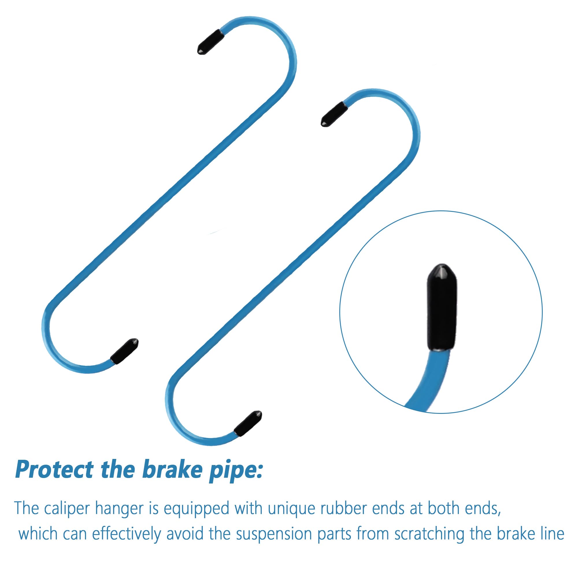 2 Ganci Per Pinza Freno Auto - In Acciaio Con Punta In Gomma, Per Riparazioni Freni SUV E Auto | Anti-Graffio