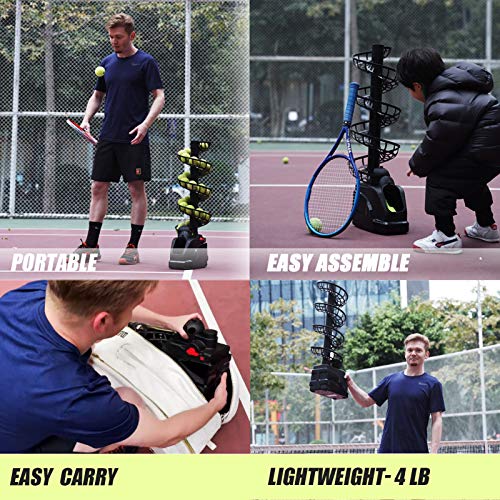 Portable Tennis Ball Machine|Ball Tosser(4lb) for Self-Play|Ball Launcher Beginners/Kids/Coaches/Home-Court|Accurate&Efficient Feed Buddy for All-Levels/Ages|AC&Battery Powered - Thumbnail 2