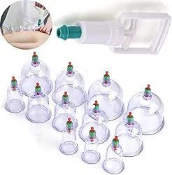 Kit 12 Ventosas Terapêuticas Ventosaterapia Massoterapia Vácuo