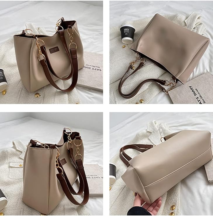 Women Tote Bag Fashion Soft Leather Shoulder Bags Large Capacity Purse Satchel