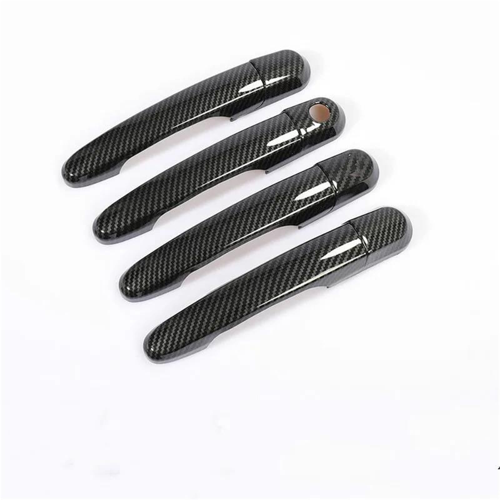 ZAPORA for Hyundai I20 2008-2013 Chrome Car Door Handle Cover Exterior Door Handle Trim Cover Decorative(Carbon 1 Keyhole)