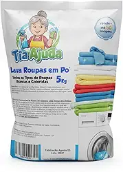 Detergente Lava Roupa Sabão Em Pó Para Roupas Brancas E Coloridas 5kg