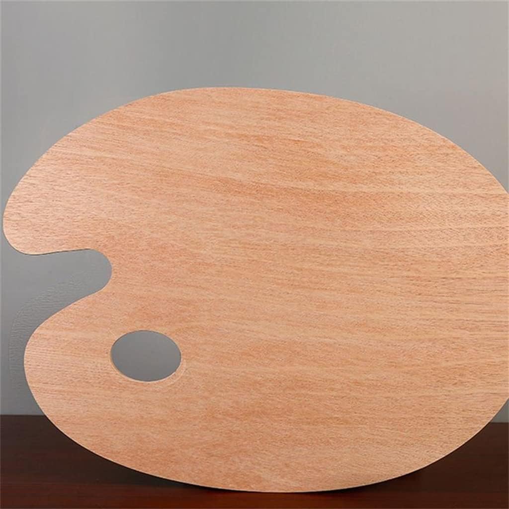 HBJWOV Art Painting Color Palette Mixer Wooden Oval Oil Acrylic Mixing Board Paint Tray Drawing Plate