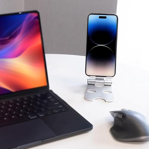 Miniatura 3 de Kado Soporte de tableta de aleación de aluminio para monitor portátil, soporte plegable para iPad ajustable, accesorios de escritorio de oficina