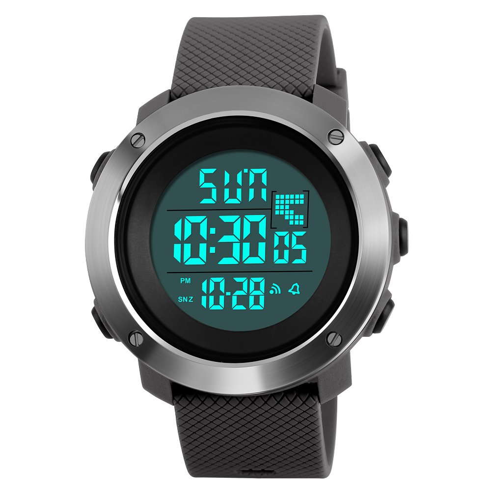 Buy Men’s Led Digital Sport Watch Electronic Waterproof Wrist Watch W/Alarm Stopwatch Dual Time