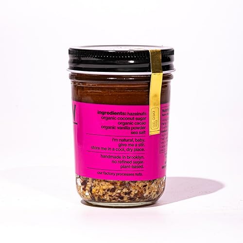 Miniatura 2 de Fine & Raw Mantequilla de avellana para untar de 8 onzas  Ingredientes limpios, veganos y orgánicos para untar de avellana (crujiente chocolate