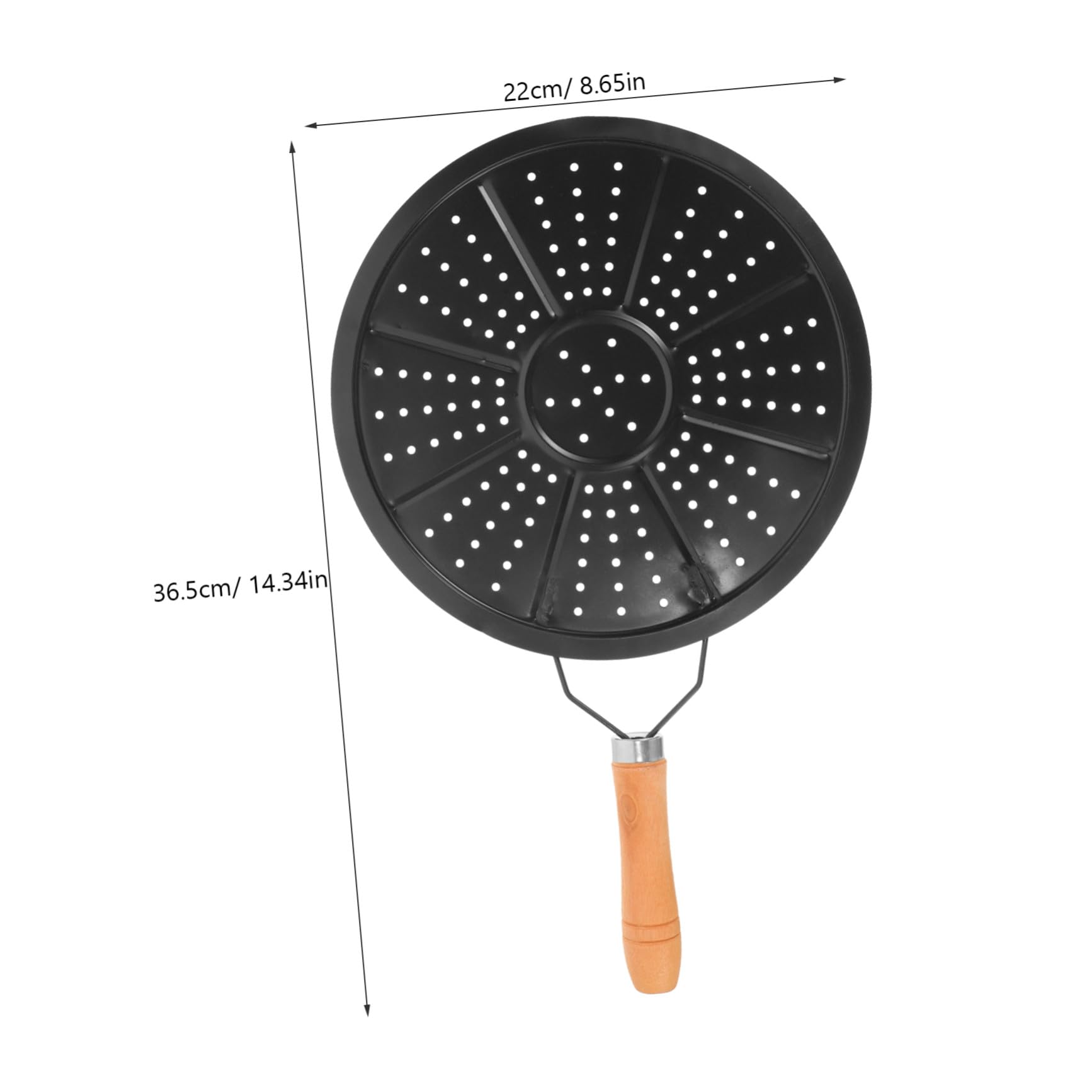 2 Pezzi Sottopentola in Legno e Ferro da 22cm, Protezione da Surriscaldamento e Isolamento Termico per Uso Domestico in Cucina
