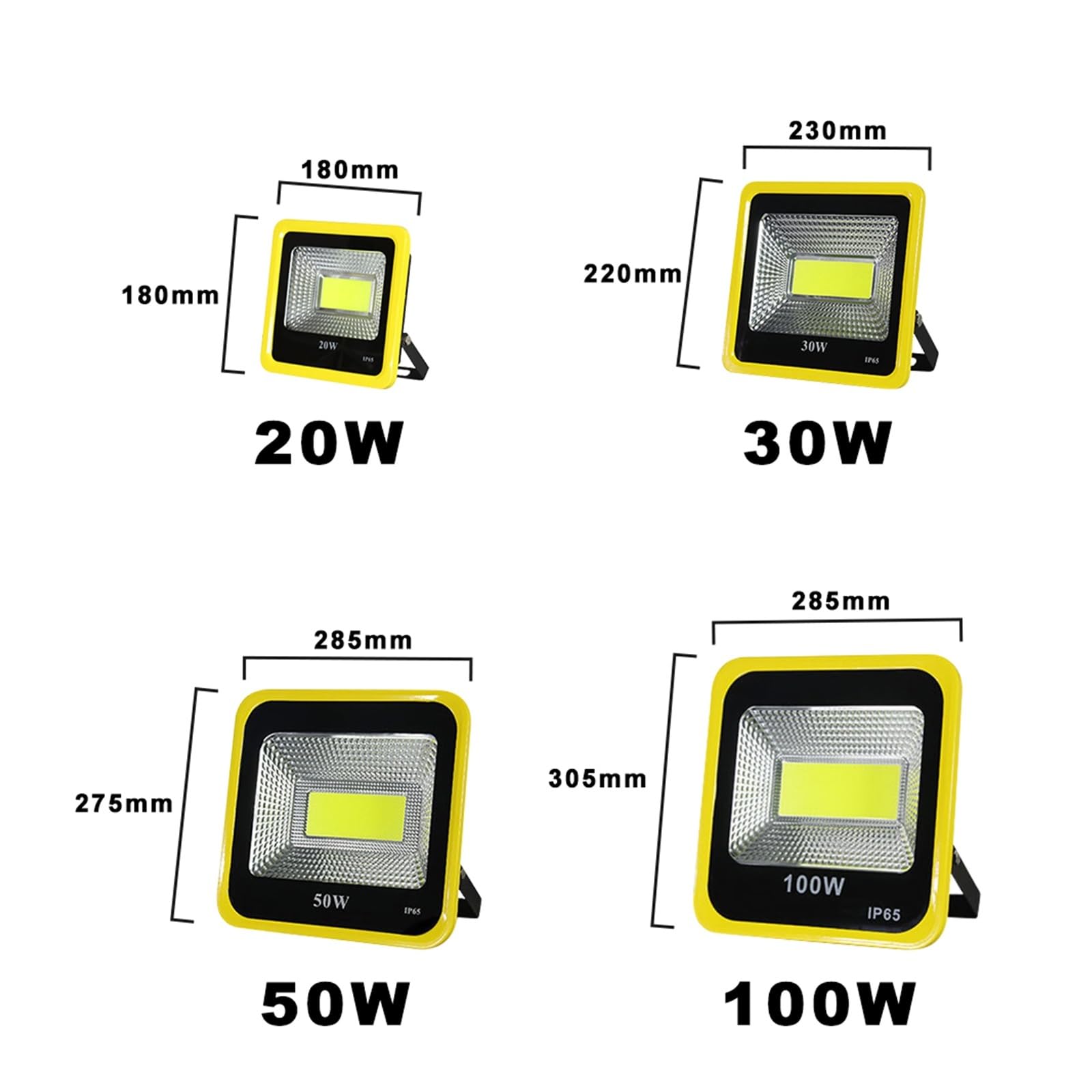Reflektor LED, Światło Halogenowe LED 30W 50W 100W 150W 200W Reflektor COB IP65 Wodoodporna Ultrajasność Reflektory Lampa Zewnętrzna(Warm White,100W)