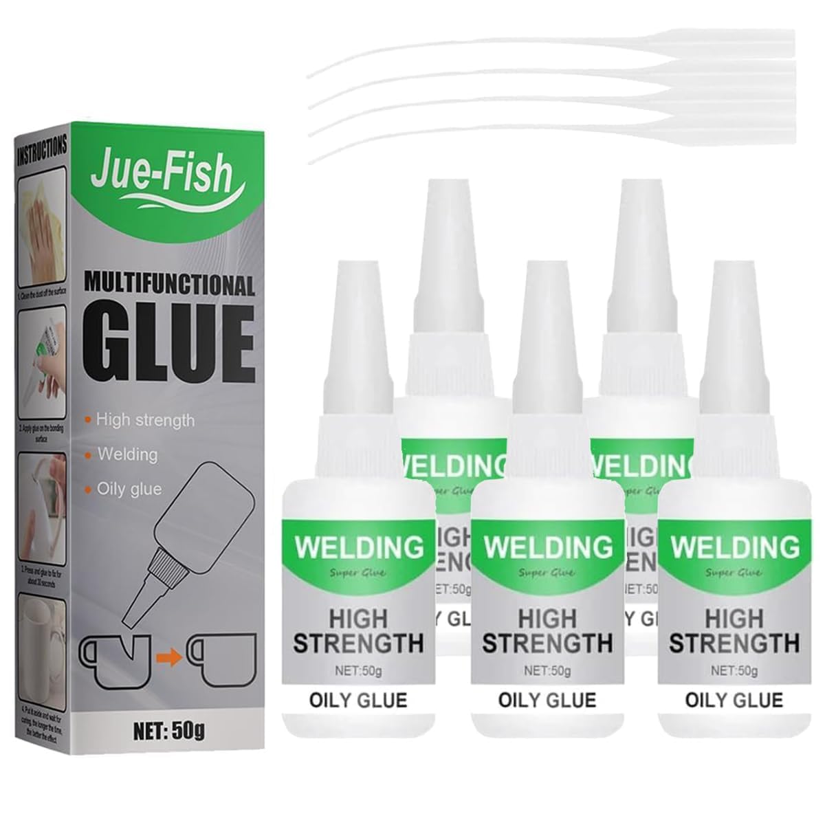 Jue Fish Glue, Welding High-Strength Oily Glue Universal Super Glues Gel, Instant Bonding, Strong Adhesion, Jue Fish Multifunctional Welding Glues for