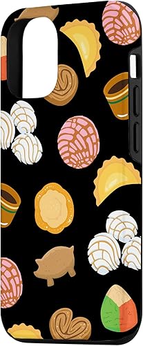 Miniatura 2 de iPhone 14 Conchas Pan Dulce Patrón Negro Teléfono Caja Latina Caja De Regalo