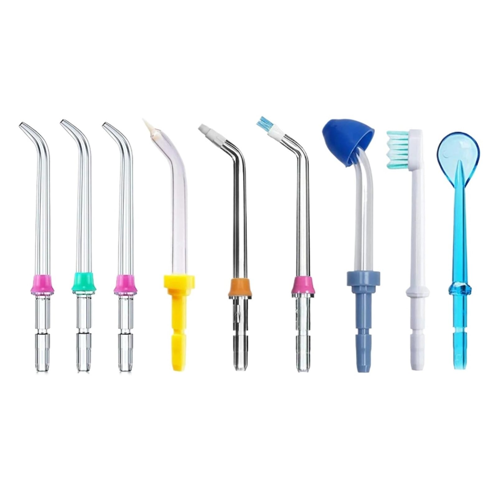 Reemplazo del irrigador dental | Compatible con boquillas WF-02 WF-03 WP-100 WP-450.(9pcs MIXED)