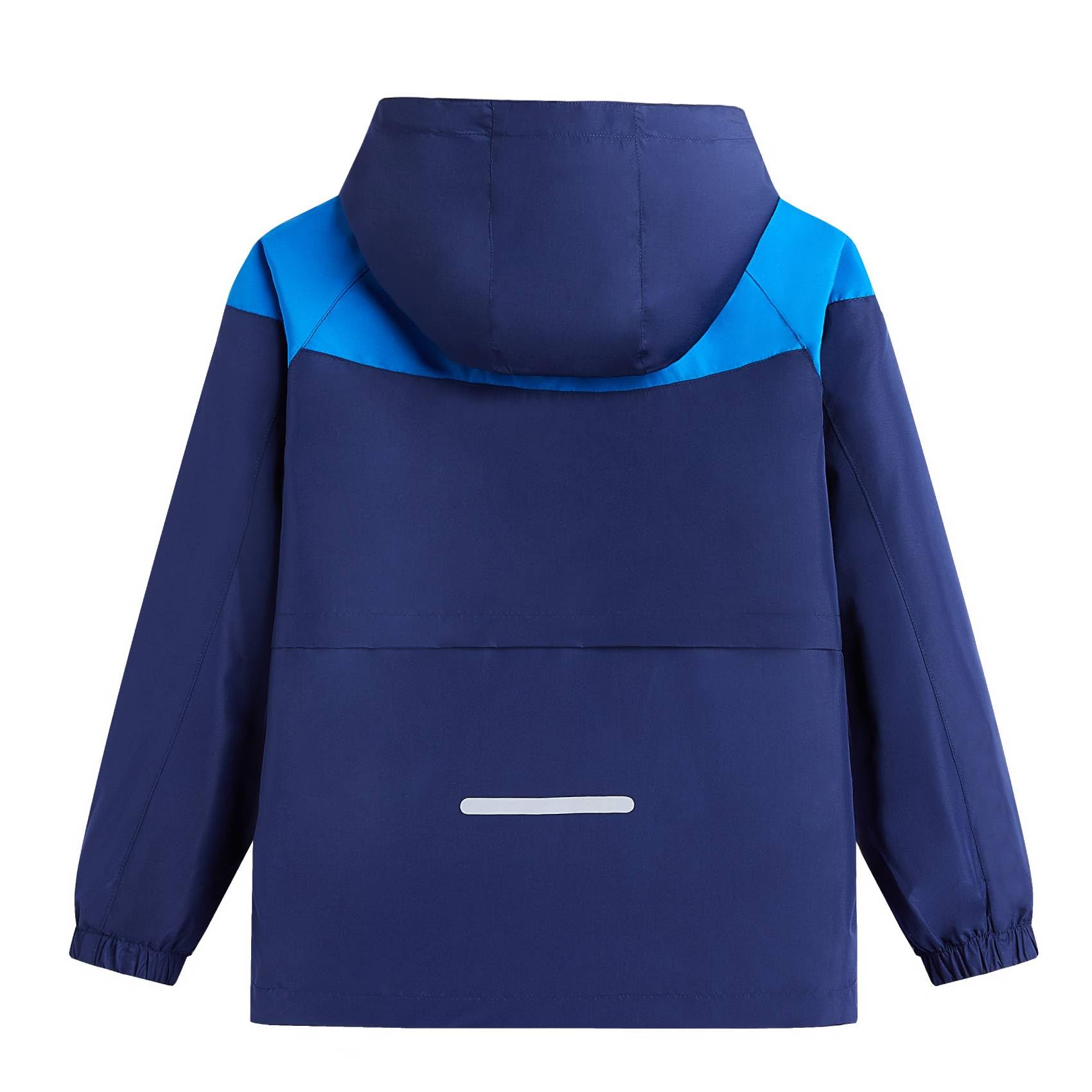 Vestes de pluie imperméables à capuche pour enfants, manteau léger doublé en maille pour filles et garçons, 5 à 16 ans