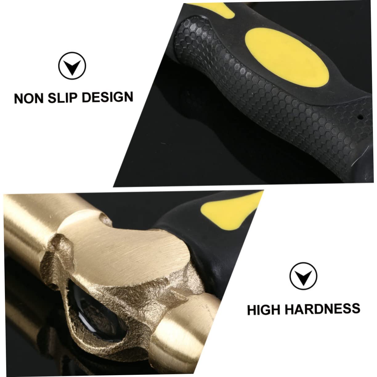 Homoyoyo Martillo De Latón De Cabeza De Mazo De Doble Cara Martillo De Latón Para Estampar Metal Para Trabajos De Bricolaje y Acabado Metal