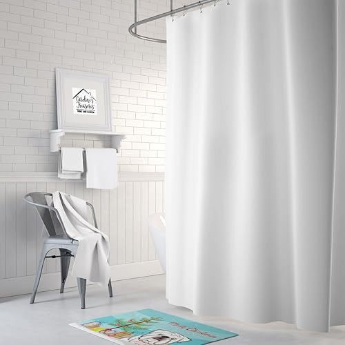 Miniatura 2 de Caroline's Treasures BB1592RUG - Tapete de espuma viscoelástica lavable a máquina, diseño de bulldog inglés blanco, 19 x 27 pulgadas, multicolor