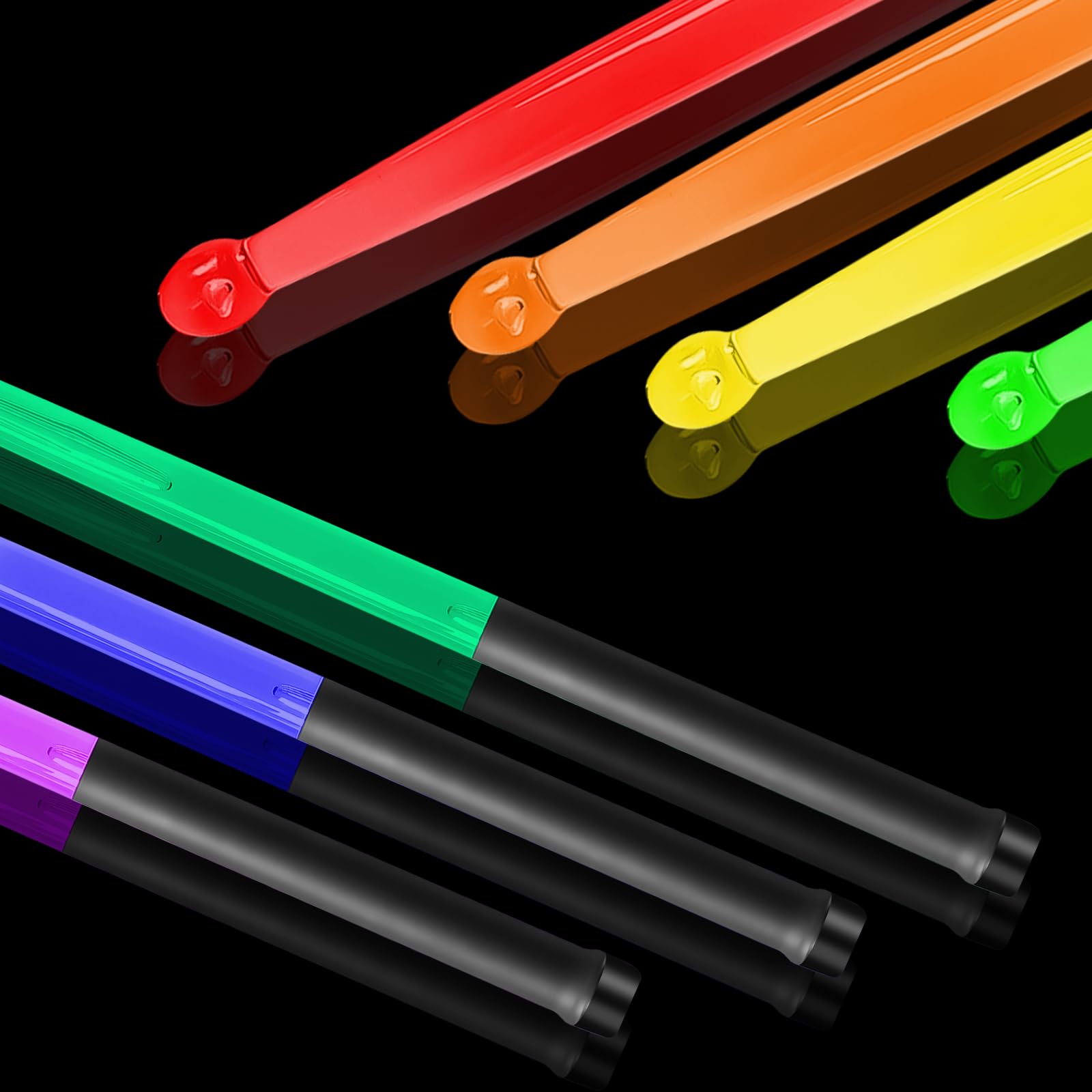 Light Up Drum Sticks - 21 Colors & 3 Modes, Electronic Drumsticks with Vibrant LED Lights, Perfect for Kids, Teens, and Adult Drummers, Cool Drum Accessories Gift, Powered by AAA Battery (Not Incl.)