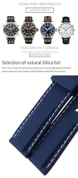 Amazon.co.jp: Wscebck 20mm 21mm 22mm ラバー シリコン