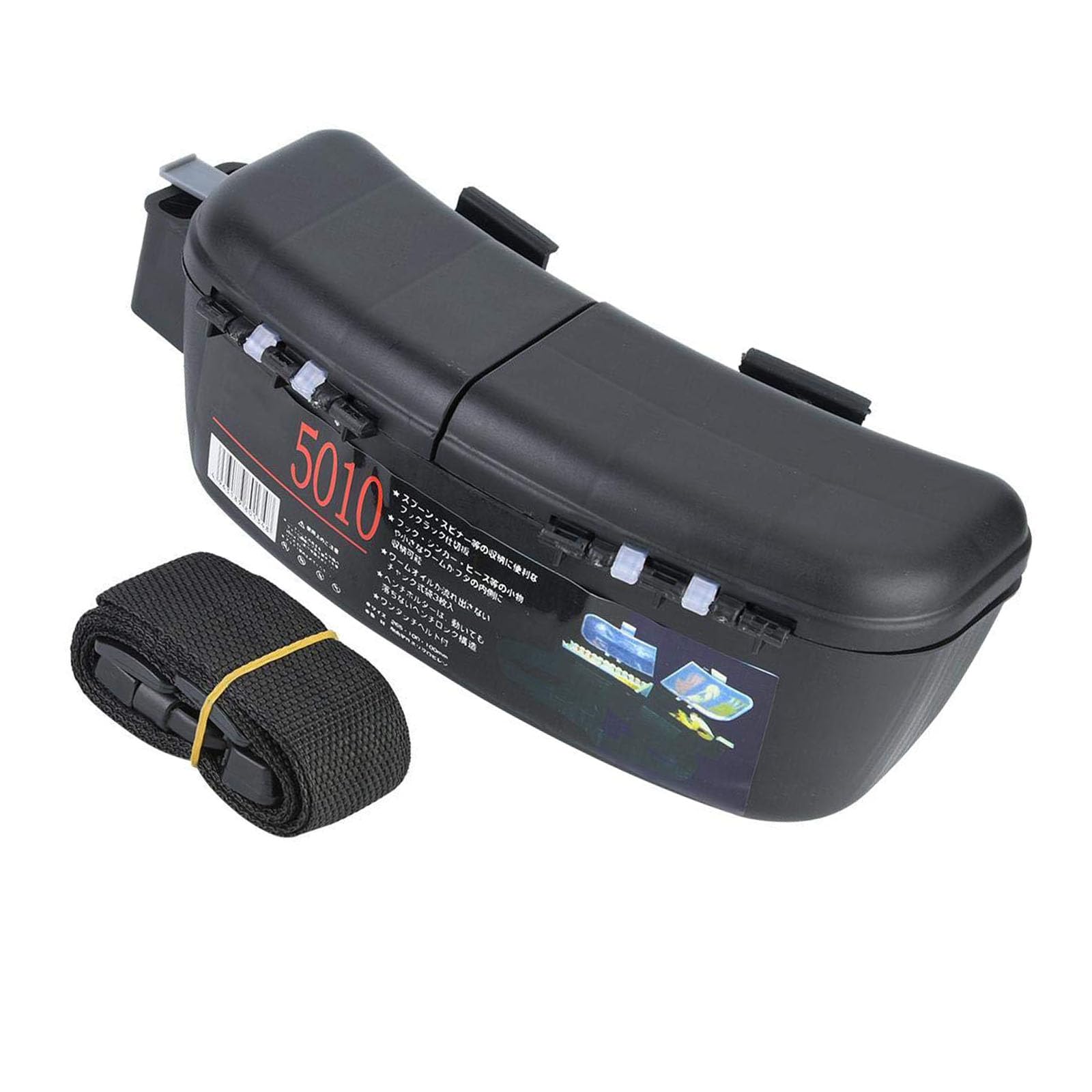 CUNZJIA Adjustable Waist Fishing Storage Box with Removable Dividers for Lure Hooks and Accessories Sturdy ABS Construction Angl