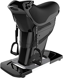 TWW Máquina De Montar A Caballo Eléctrica Máquina De Montar A Caballo Eléctrica De Interior para El Hogar Ejercicio De Equitación Multimodo Nuevo Equipo De Fitness para El Hogar,Negro