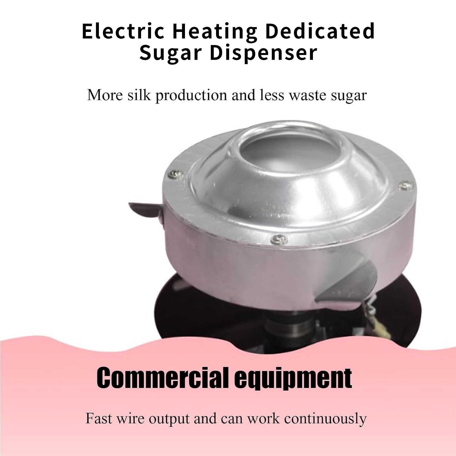 Máquina De Algodón De Azúcar Comercial 1200 W, Fabricante Dulces Eléctrico | Motor Potente, Control De Temperatura (50-250℃), Cuchara De Azúcar Y Cajón, Cumpleaños, Fiesta, Bar De Snacks(pink)