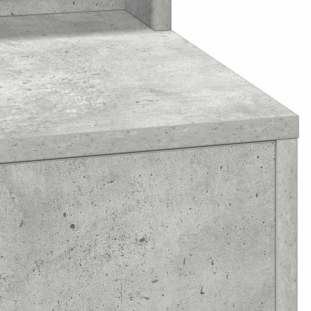 vidaXL Toaletka Betonowy szary 100 x 41 x 135 cm Drewno inżynieryjne | Masz sporo przestrzeni na cały makijaż, Super do nakładania makijażu, Elegancki styl pasuje do każdej sypialni