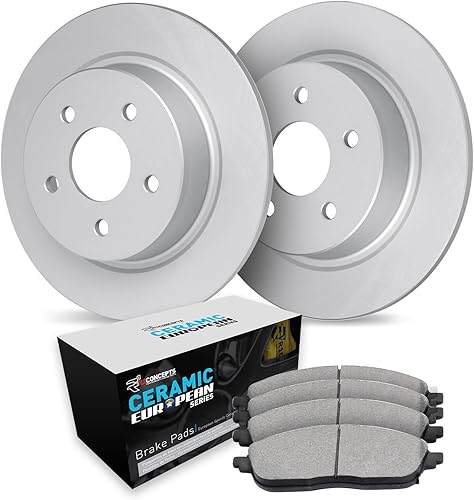 R1 Concepts Kit de frenos y rotores traseros  Pastillas de freno traseras Rotores y pastillas de freno  Pastillas de freno y rotores de cerámica