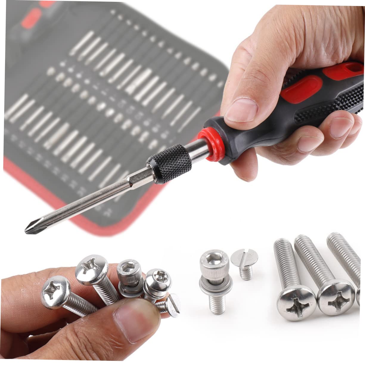 Set de 55 Embouts en Métal pour Tournevis Électriques Étoile et Cruciforme