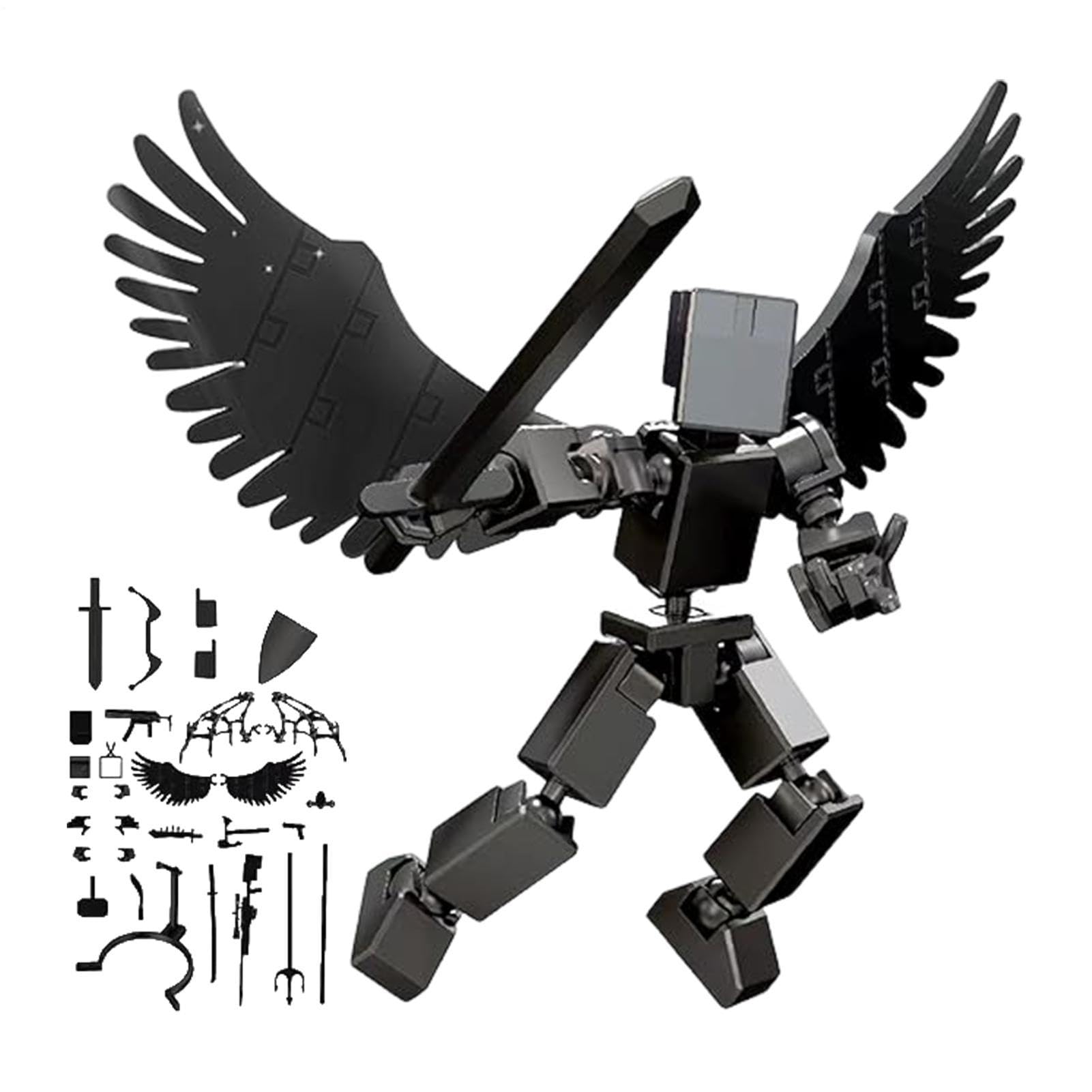 Action Figures, 3D Printed Action Figure, Multi-Jointed Movable Roblot Toys, DIY Educational Movable Joints, Robot Motion Figures For Kids Collectors Game Lovers Desktop Decorations