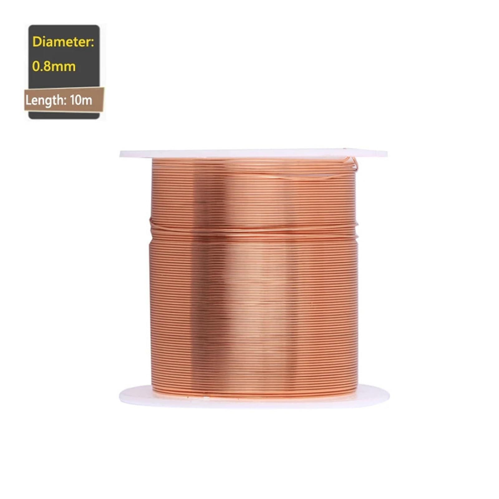 Alambre de cobre puro 1-3 rollos de alambre de cobre blando for electrocultivo de jardinería, cuentas for confeccionar joyas, joyería hecha a mano, arte DIY, 0,06-1,2mm(0.8mm 10m,3Rolls)