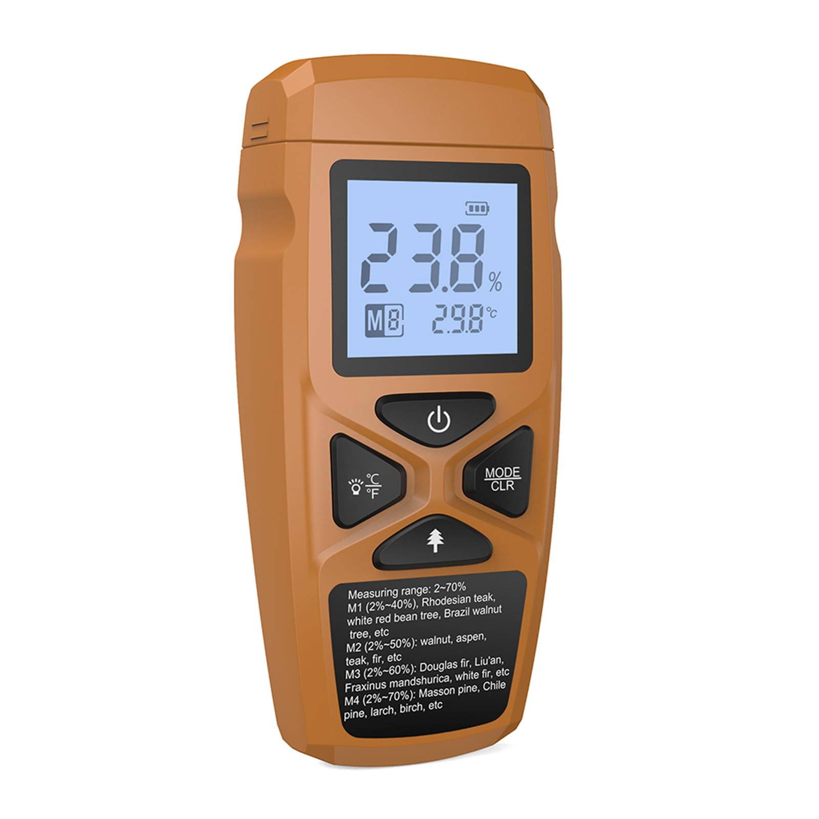 Msioytog Yellow Upgrades Wood Meter Wood Detector Featuring Clear Display & Fast Response For Stable Measurements Fast Response Tester