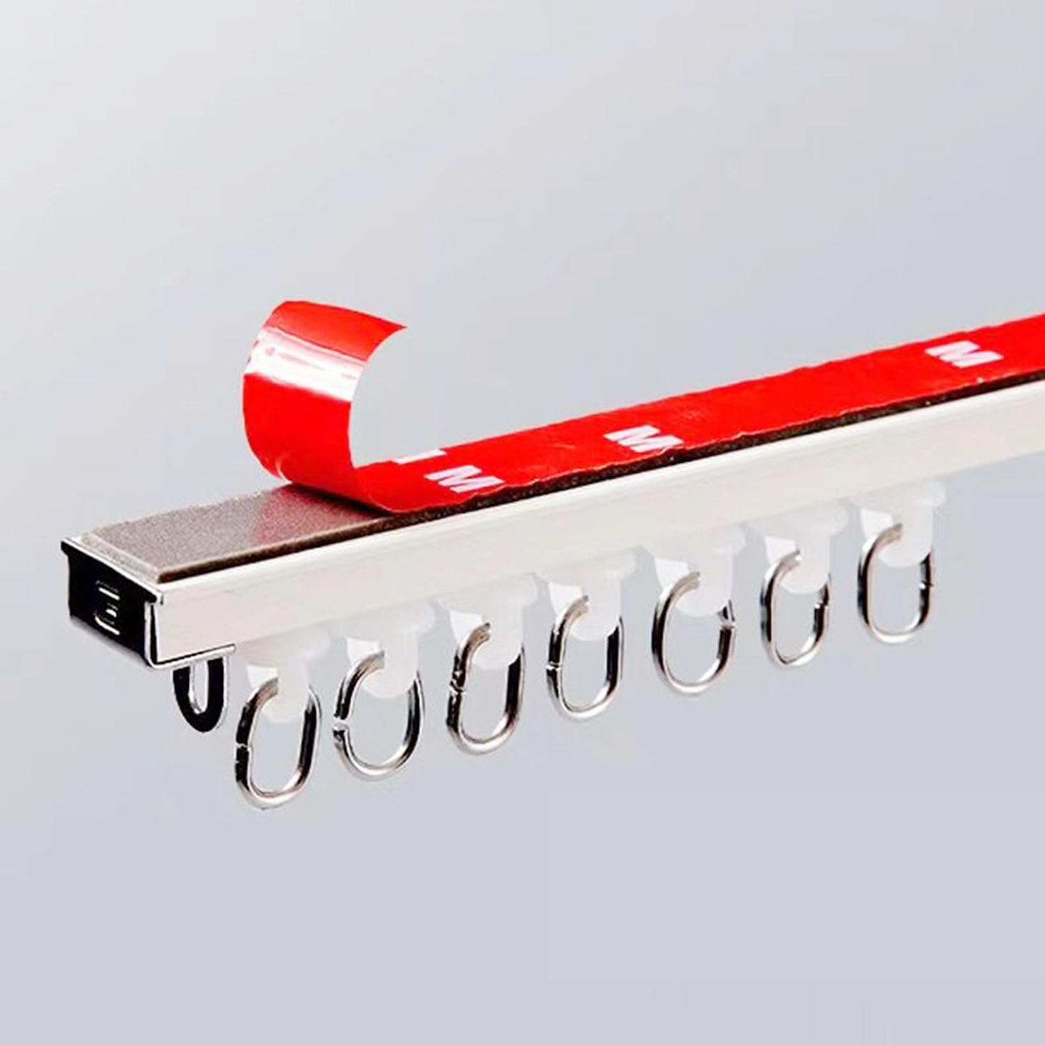 Tringle à rideau en aluminium de 2,5 m, pour maison, chambre à coucher, balcon, salle de bain, camping-car – Séparateur de pièce pour fenêtres (140 cm, côté)