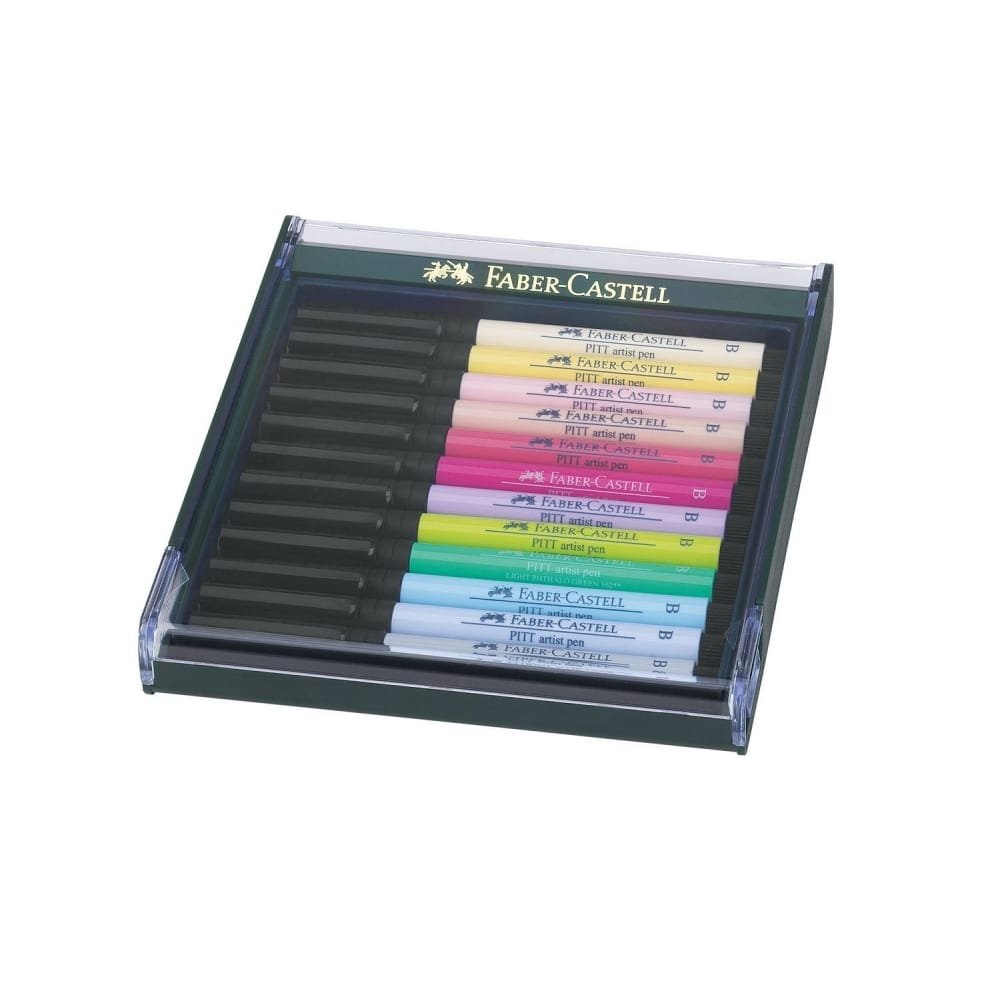 Faber-Castell Pitt Artist Brush Pen Set of 12 - Pastel