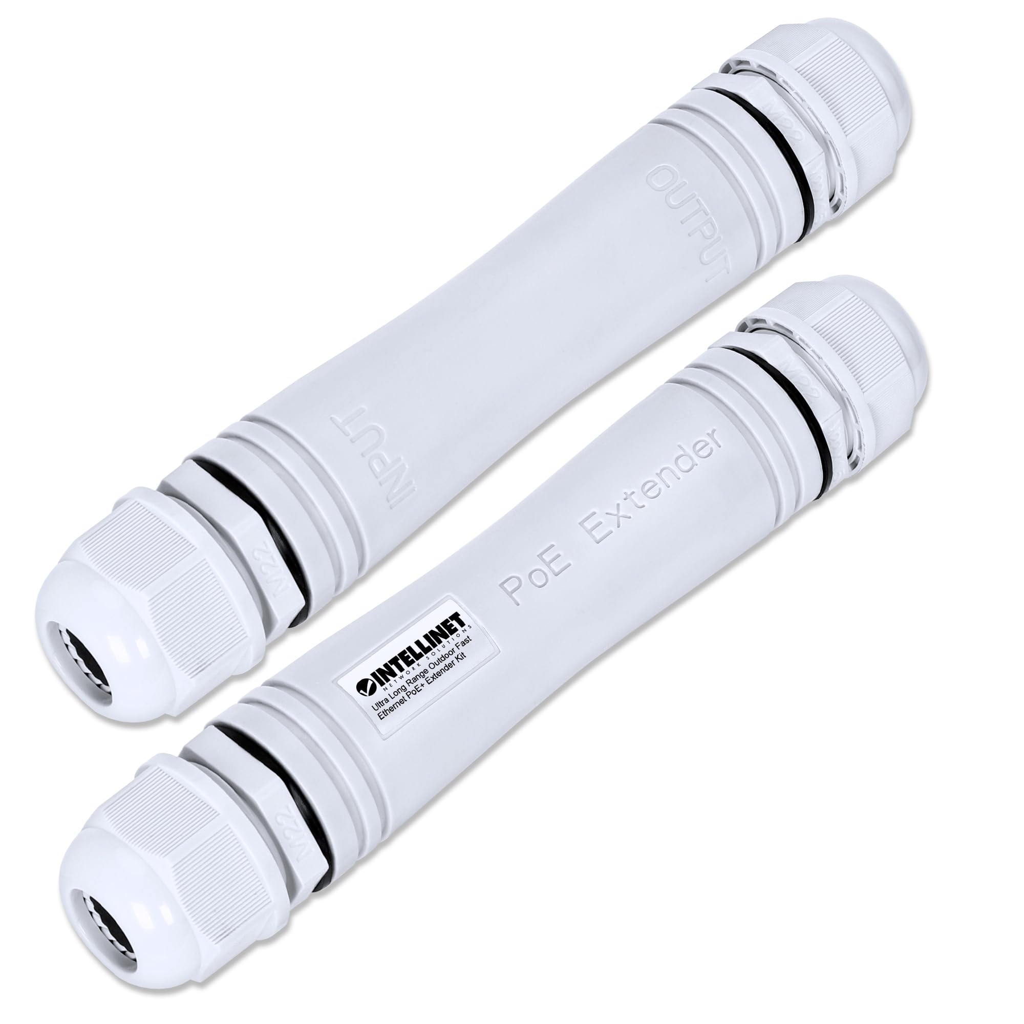Intellinet Ultra Long Range Outdoor Fast Ethernet PoE+ Extender Kit -2 Units Send Power & Data up to 3280 ft via Cat5 Cat6 Cable - Input up to 95W - IP67 Waterproof Dustproof -3 Yr Mfg Warranty-561952
