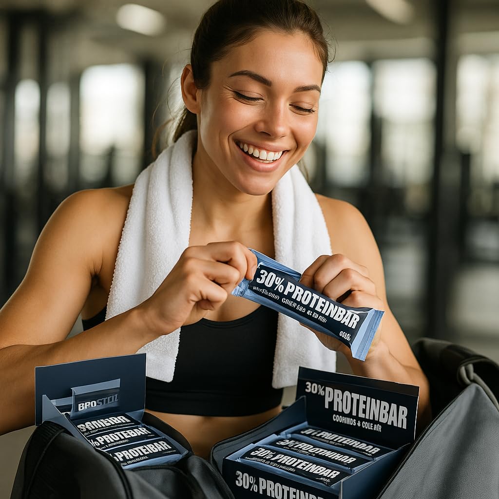 Barritas Proteina 30% Sabor Cookies & Cream – Barritas Proteínas Sin Azúcar – Snack Alto en Proteína para Gym o Trabajo – Pack 15 Unidades – Protein Bar Baja en Azúcar