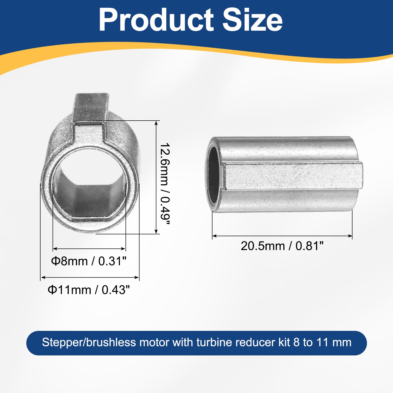 QUARKZMAN Manguito De Eje Adaptador 8mm Para Motor A Agujero 11mm, Reductor De Turbina Para NMRV030 Reductor De Velocidad De Gusano